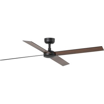 FARO 34356WT - Ceiling fan RUDDER L brown/black d. 132 cm Wi-Fi Tuya + remote control