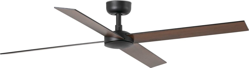 FARO 34356WT - Ceiling fan RUDDER L brown/black d. 132 cm Wi-Fi Tuya + remote control