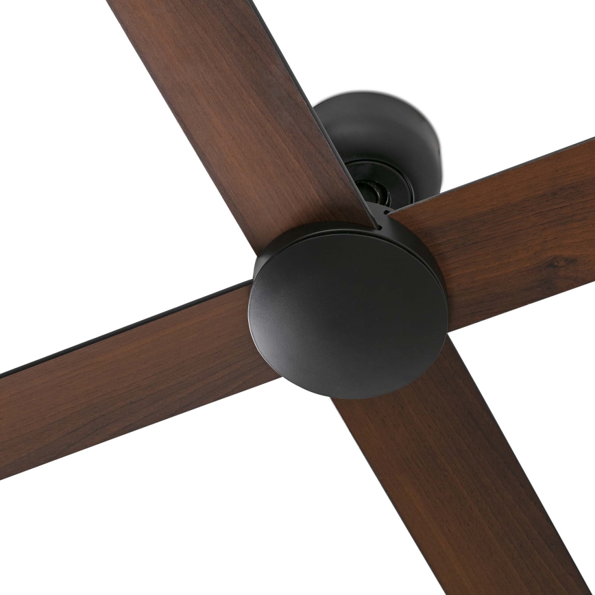 FARO 34356WT - Ceiling fan RUDDER L brown/black d. 132 cm Wi-Fi Tuya + remote control