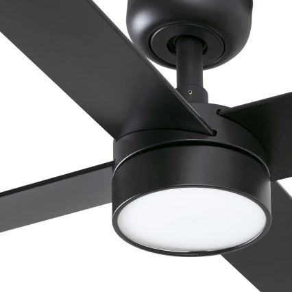 FARO 34356WT1S - LED Dimmable Ceiling Fan RUDDER L LED/18W/230V 2700/3000/4000K Ø 132 cm Brown/Black Tuya Wi‑Fi + Remote Control