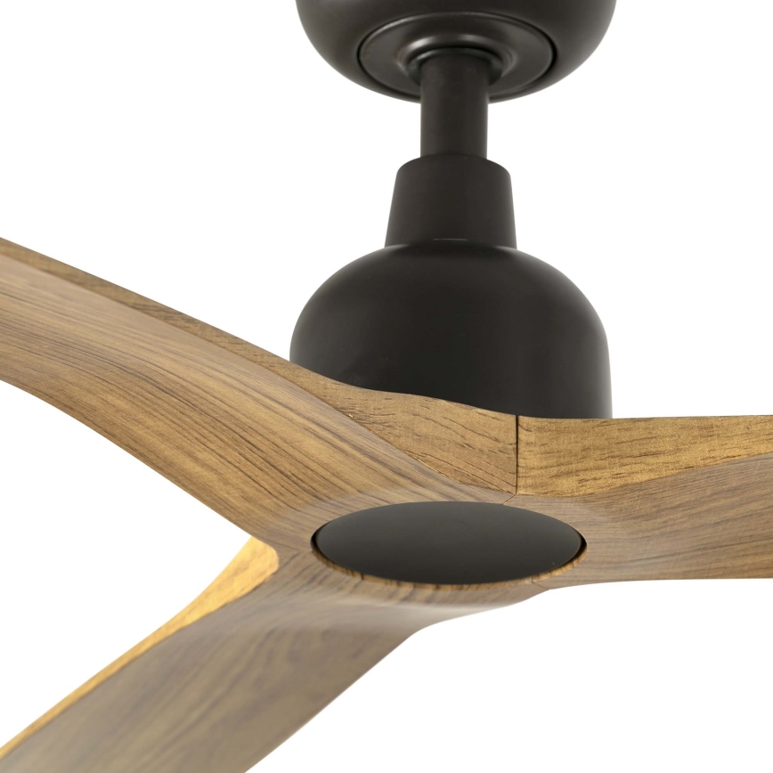 FARO 34360WT - Ceiling fan OUTWOOD L brown/black d. 150 cm Wi-Fi Tuya IP44 + remote control