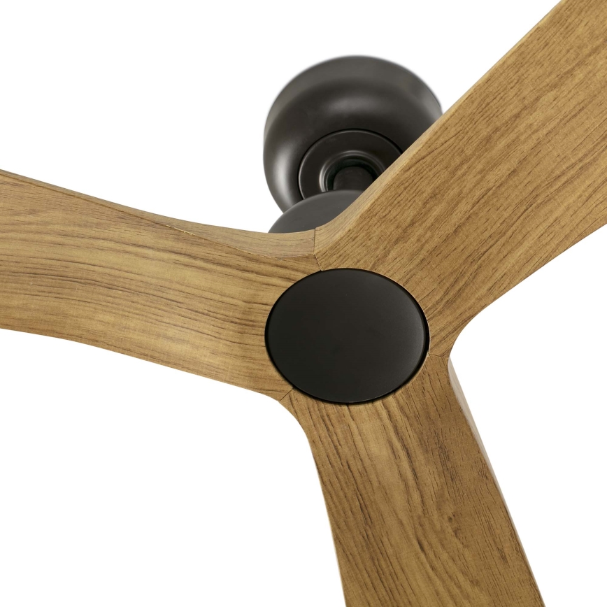 FARO 34360WT - Ceiling fan OUTWOOD L brown/black d. 150 cm Wi-Fi Tuya IP44 + remote control