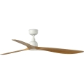 FARO 34361WT - Ceiling fan OUTWOOD L brown/white d. 150 cm Wi-Fi Tuya IP44 + remote control
