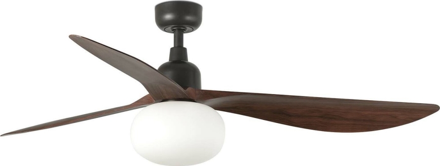 FARO 34362WT-11L - Ceiling fan OUTWOOD L 1xE27/15W/230V brown/black d. 150 cm Wi-Fi Tuya IP44 + remote control