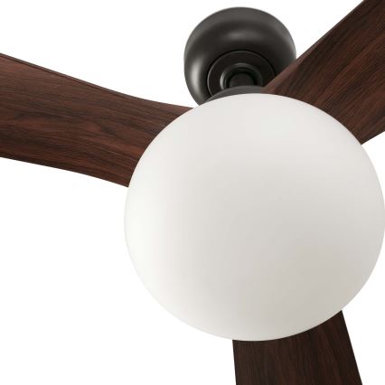 FARO 34362WT-11L - Ceiling fan OUTWOOD L 1xE27/15W/230V brown/black d. 150 cm Wi-Fi Tuya IP44 + remote control