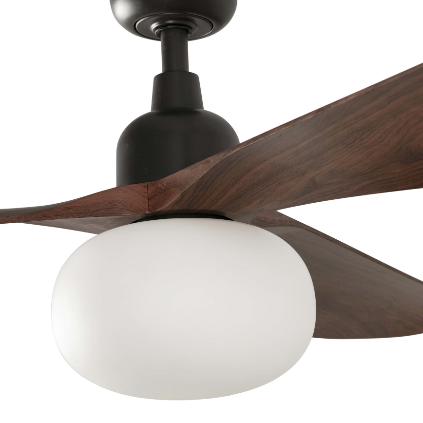 FARO 34362WT-11L - OUTWOOD L ceiling fan 1xE27/15W/230V brown/black Ø 150 cm Wi‑Fi Tuya IP44 + remote control