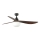 FARO 34362WT-11L - OUTWOOD L ceiling fan 1xE27/15W/230V brown/black Ø 150 cm Wi‑Fi Tuya IP44 + remote control