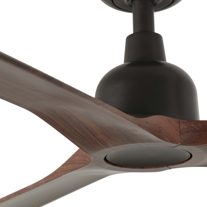 FARO 34362WT - Ceiling fan OUTWOOD L brown/black d. 150 cm Wi-Fi Tuya IP44 + remote control