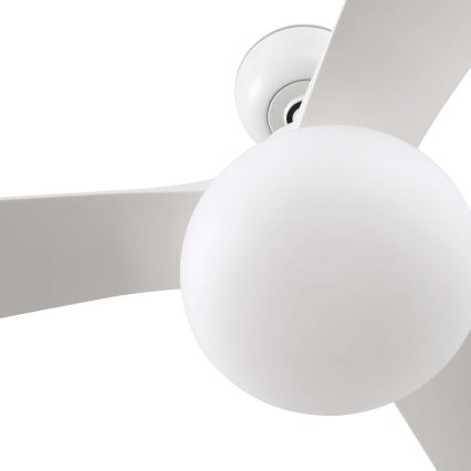 FARO 34363WT-11L - Ceiling fan OUTWOOD L 1xE27/15W/230V white d. 150 cm Wi-Fi Tuya IP44 + remote control