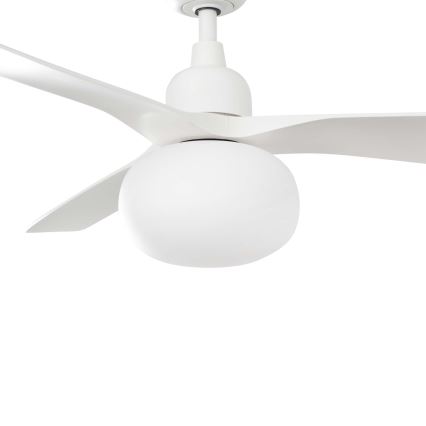 FARO 34363WT-11L - Ceiling fan OUTWOOD L 1xE27/15W/230V white d. 150 cm Wi-Fi Tuya IP44 + remote control