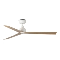 FARO 34370WT - MARINE M ceiling fan, Ø 125 cm, brown/white, IP44, Tuya Wi‑Fi + remote control