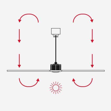 FARO 34372 - MARINE M Ceiling Fan Ø 125 cm, Brown/Black, IP44 + Remote Control