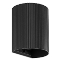 FARO 40527 - Wall light SOLE 1xGU10/8W/230V black corrugated round