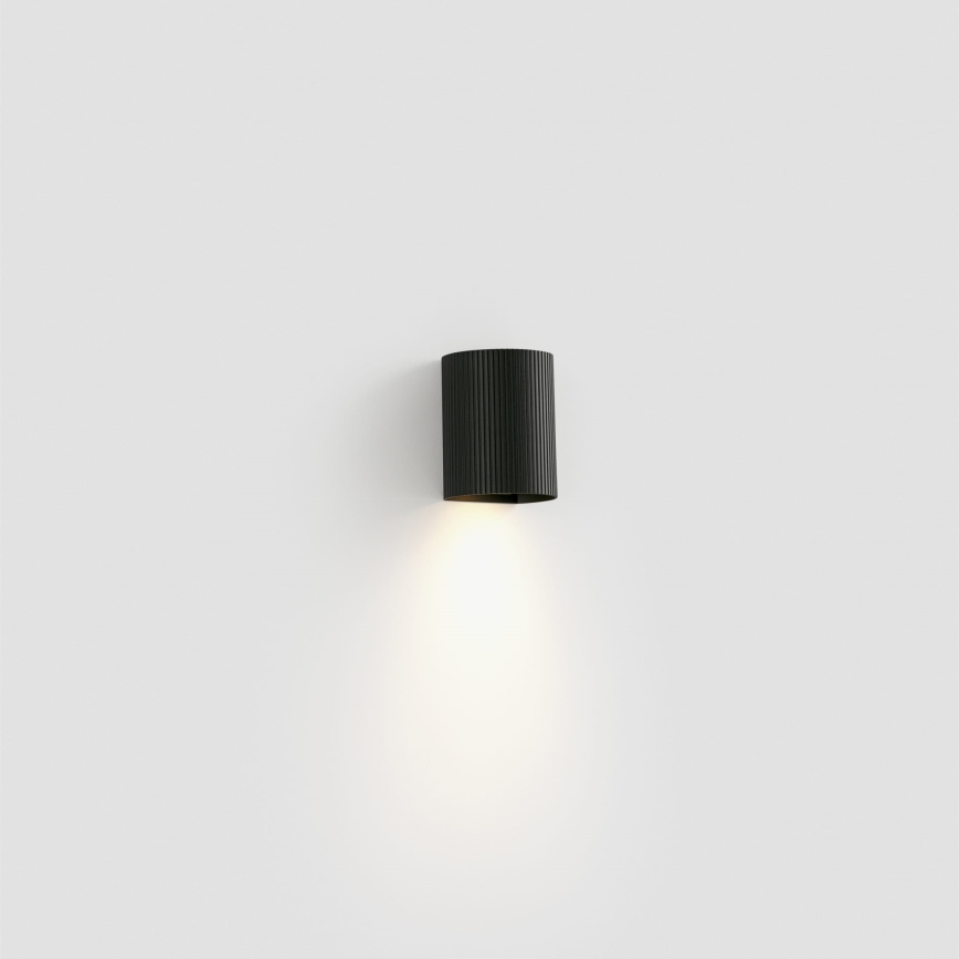FARO 40527 - Wall light SOLE 1xGU10/8W/230V black corrugated round