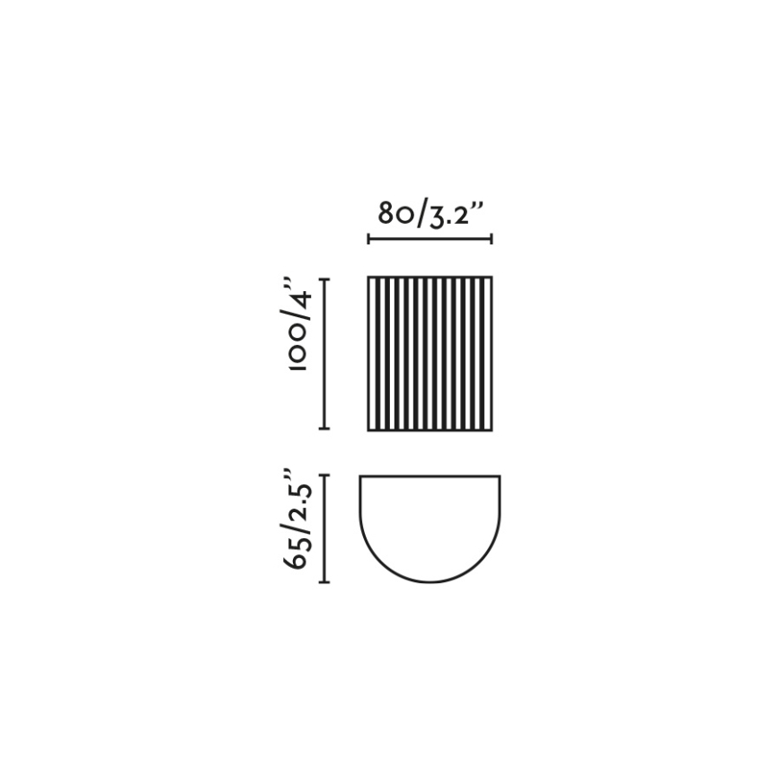 FARO 40529 - Wall light SOLE 1xGU10/8W/230V brick corrugated round