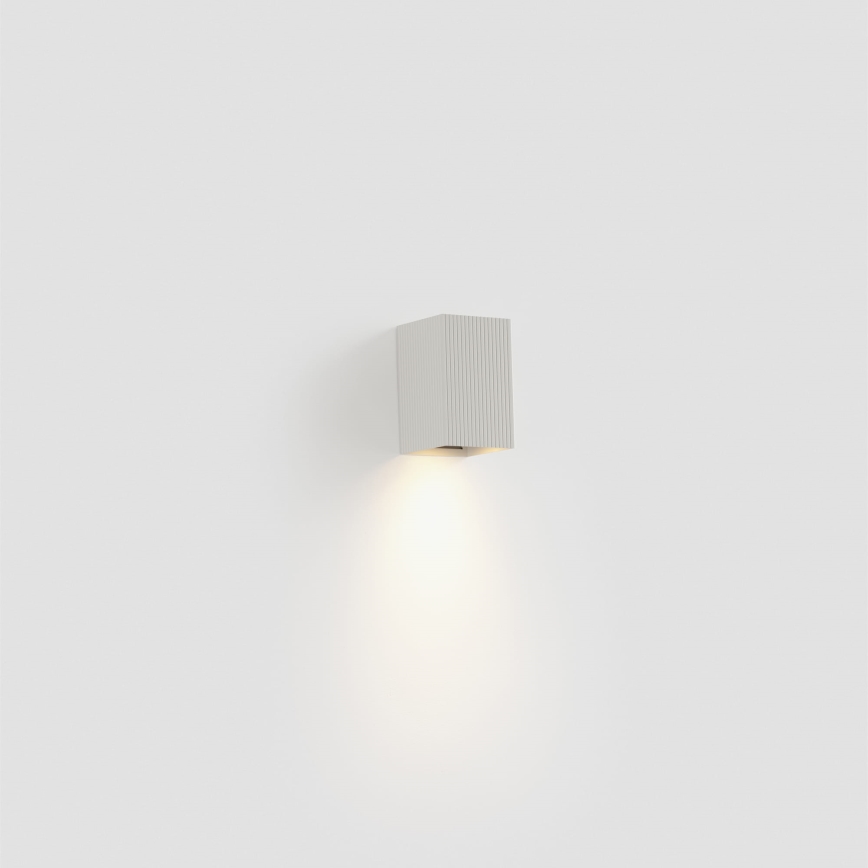 FARO 40534 - Wall light SOLE 1xGU10/8W/230V white corrugated angular