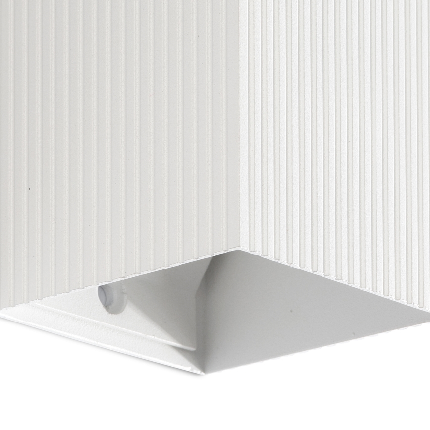 FARO 40534 - Wall light SOLE 1xGU10/8W/230V white corrugated angular