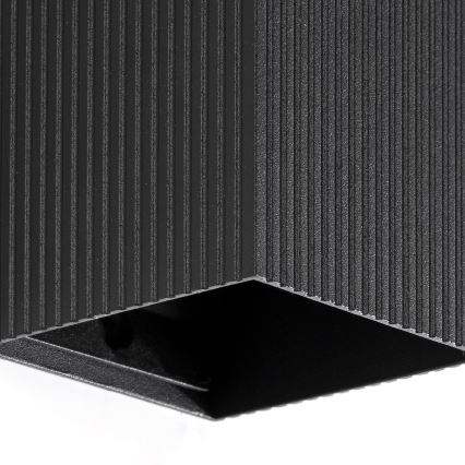 FARO 40535 - Wall light SOLE 1xGU10/8W/230V black corrugated angular
