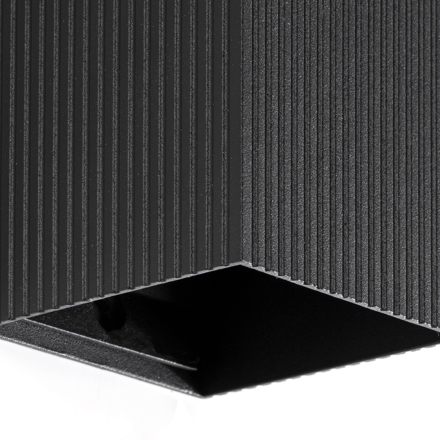 FARO 40535 - Wall light SOLE 1xGU10/8W/230V black corrugated angular