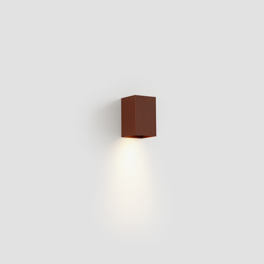 FARO 40537 - Wall light SOLE 1xGU10/8W/230V brick corrugated angular