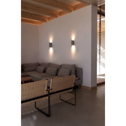 FARO 40540 - Wall light SOLE 2xGU10/8W/230V grey round