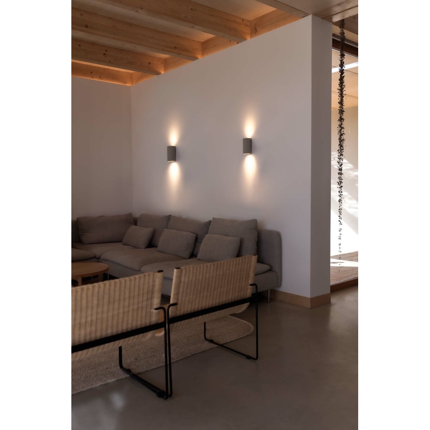 FARO 40540 - Wall light SOLE 2xGU10/8W/230V grey round