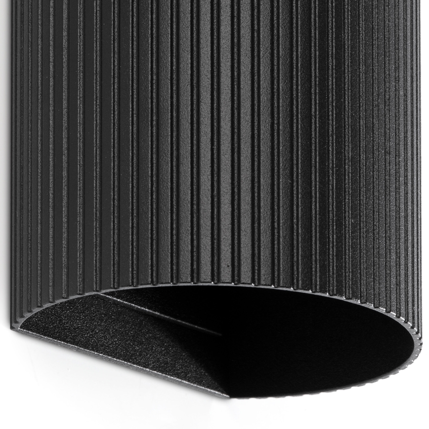 FARO 40543 - Wall light SOLE 2xGU10/8W/230V black corrugated round