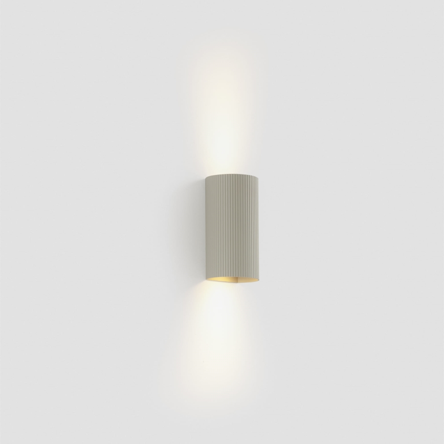 FARO 40544 - Wall light SOLE 2xGU10/8W/230V grey corrugated round