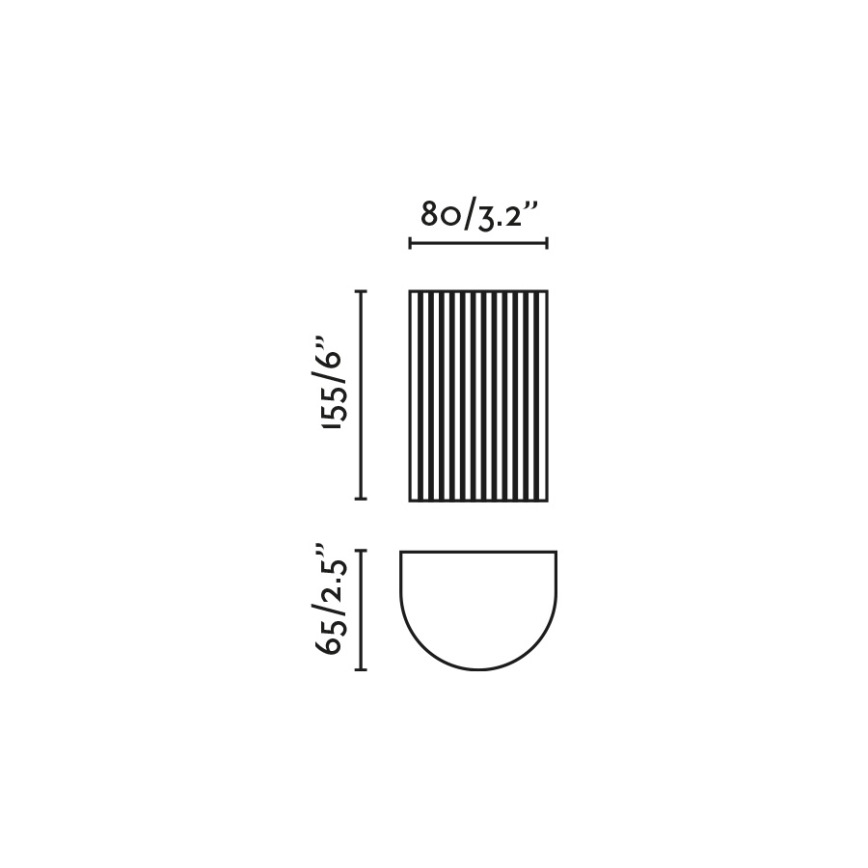 FARO 40545 - Wall light SOLE 2xGU10/8W/230V brick corrugated round