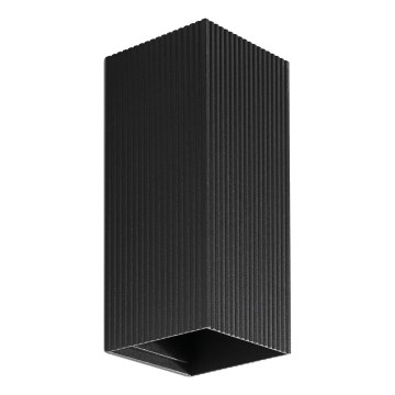 FARO 40566 - Wall light SOLE 2xGU10/8W/230V black corrugated angular