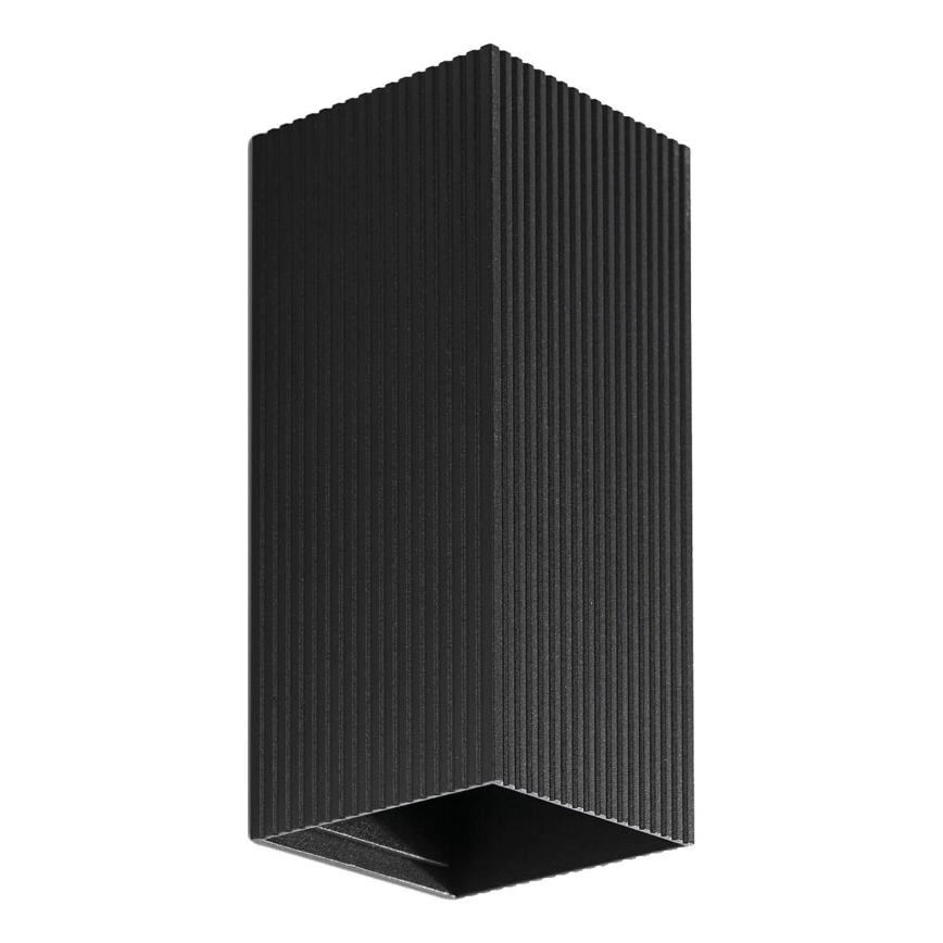 FARO 40566 - Wall light SOLE 2xGU10/8W/230V black corrugated angular