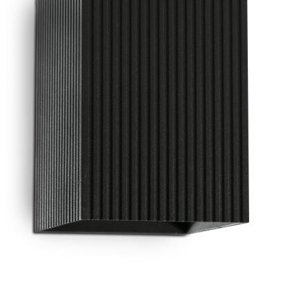 FARO 40566 - Wall light SOLE 2xGU10/8W/230V black corrugated angular