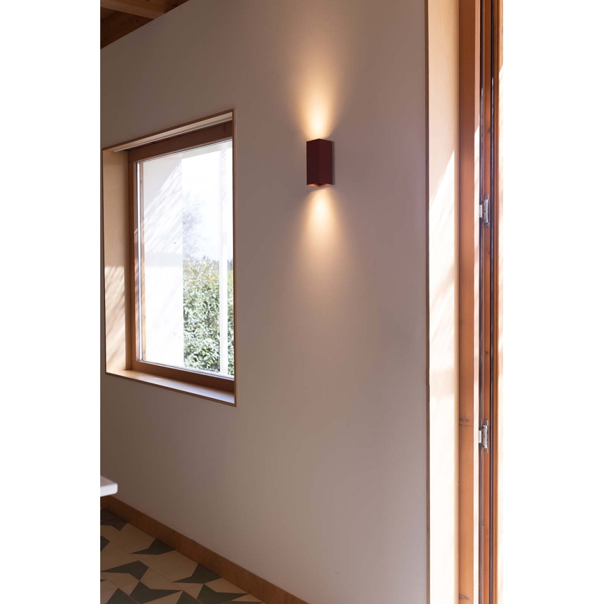 FARO 40568 - Wall light SOLE 2xGU10/8W/230V brick corrugated angular