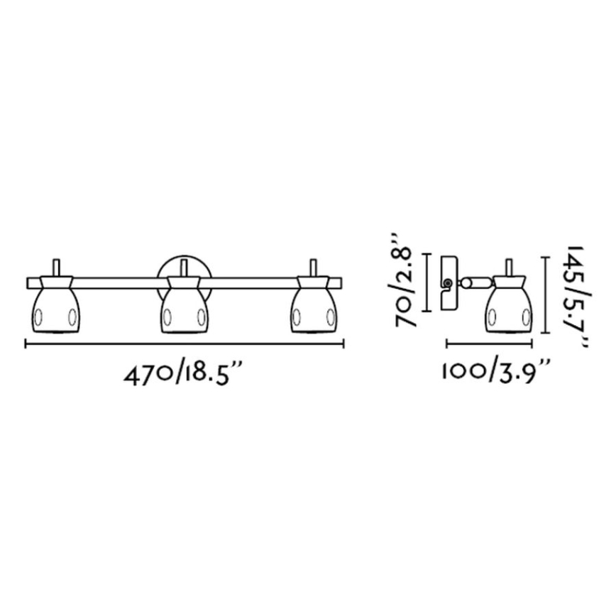 FARO 40886 - Ceiling light MIKA 3 3xGU10/50W/230V