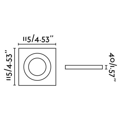 FARO 43402 - Frame for recessed light ARGÓN white