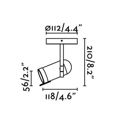 Faro 43530 - Spotlight ORLEANS 1xGU10/8W/230V black