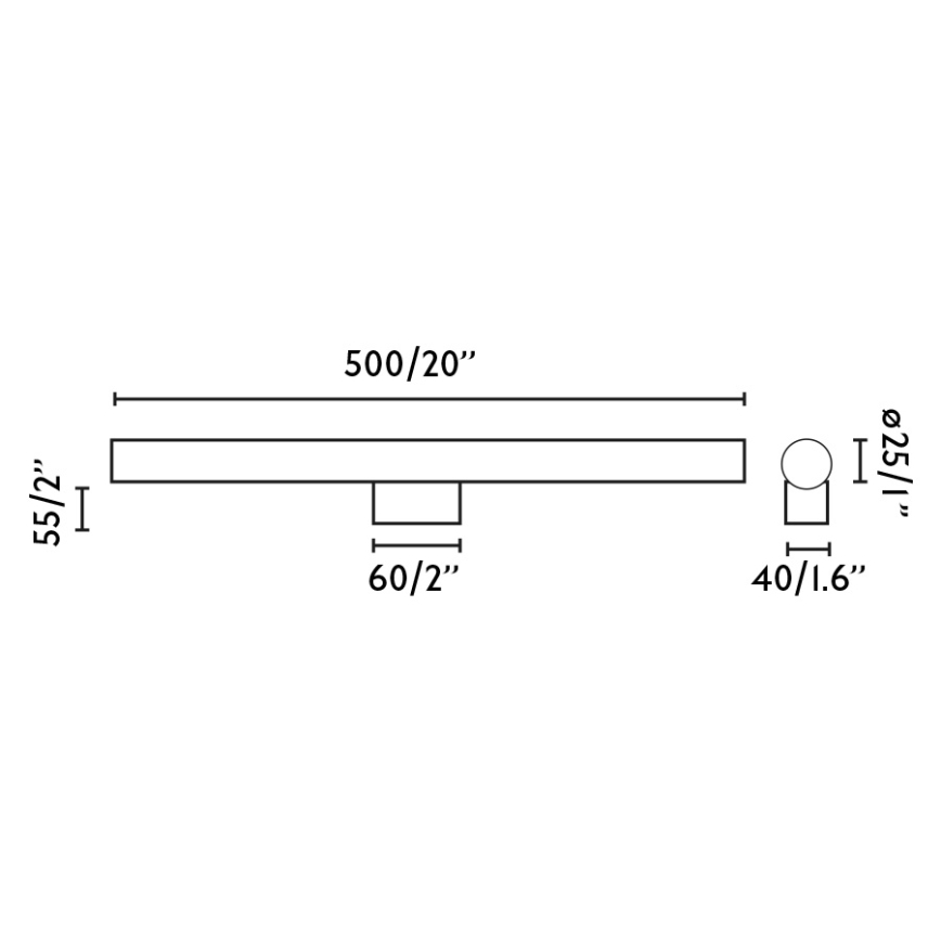 FARO 63553 - LED Bathroom mirror lighting CALMA LED/7W/230V IP44 black
