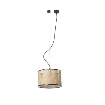 FARO 64314-48 - Chandelier on a string MAMBO 1xE27/15W/230V rattan/black