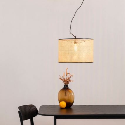 FARO 64314-48 - Chandelier on a string MAMBO 1xE27/15W/230V rattan/black