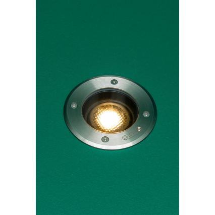 FARO 70310 - GEISER Outdoor Drive-Over In-Ground Light 1xGU10/8W/230V IK08 IP67 Stainless Steel