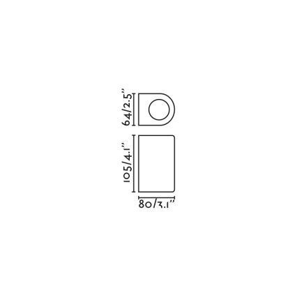 FARO 70324 - Outdoor wall light ESTELA 1xGU10/5W/230V IP65 brown