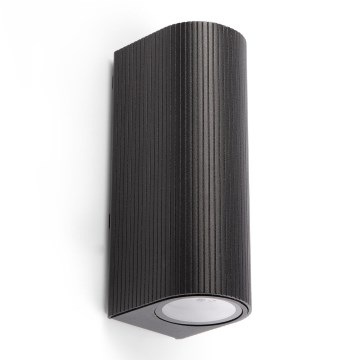 FARO 70327 - ESTELA Outdoor Wall Light 2x GU10/5W/230V IP65 Black