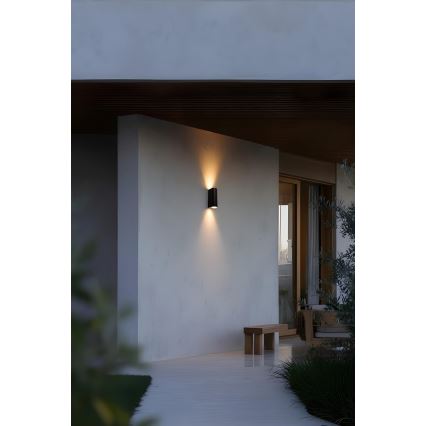 FARO 70327 - ESTELA Outdoor Wall Light 2x GU10/5W/230V IP65 Black