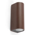 FARO 70329 - Outdoor wall light ESTELA 2xGU10/5W/230V IP65 brown