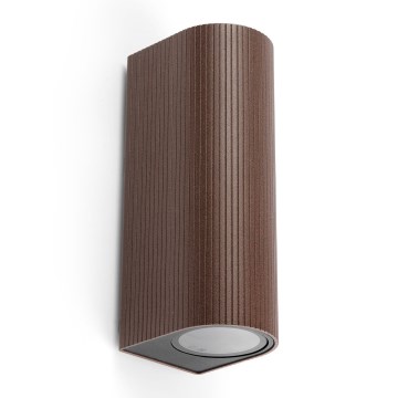 FARO 70329 - Outdoor wall light ESTELA 2xGU10/5W/230V IP65 brown