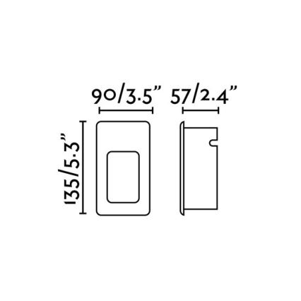 FARO 70399 - LED Outdoor wall light NASE-2 LED LED/3W/230V IP44