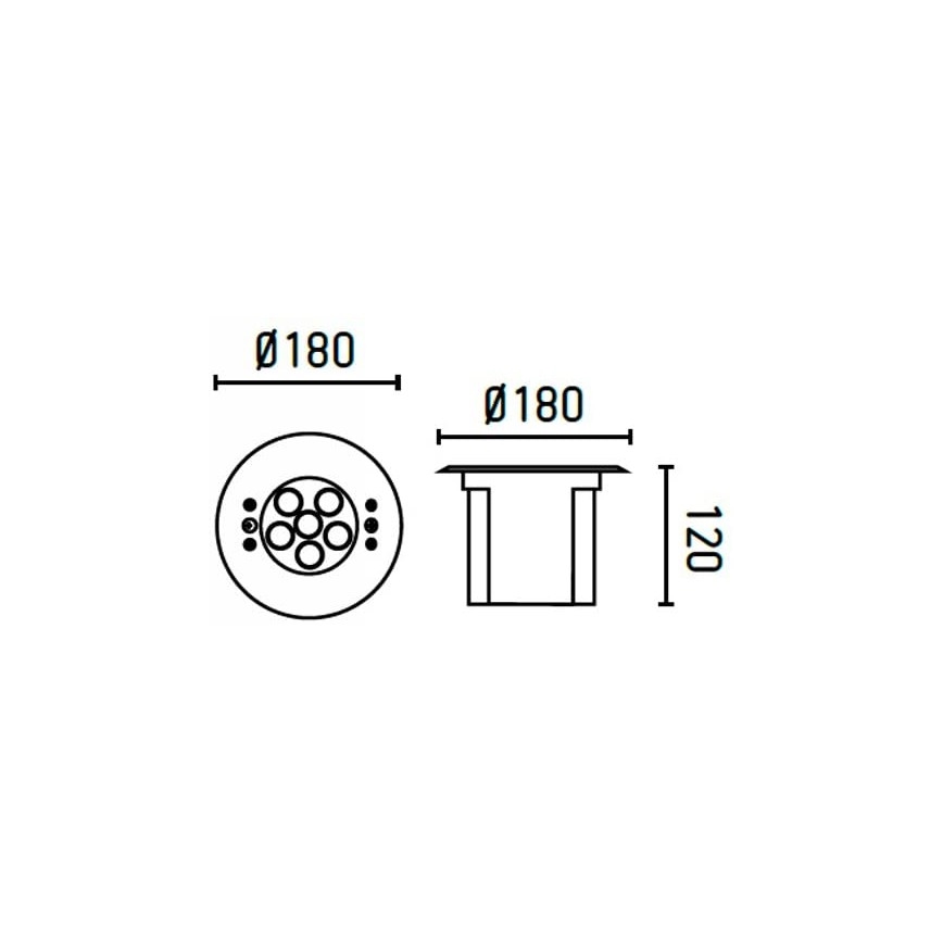 FARO 70456 - LED RGB Outdoor recessed light EDEL LED/18W/24V IP68