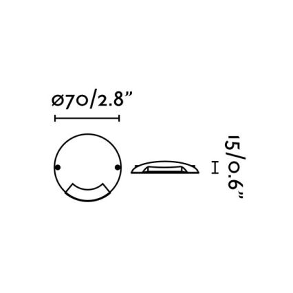 FARO 70546 - LED Outdoor recessed light KEENAN-2 LED/0,5W/12V IP67