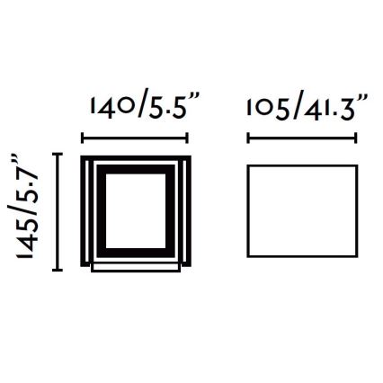 FARO 70637 - LED Outdoor wall light OLAN 2xLED/3W/230V IP54