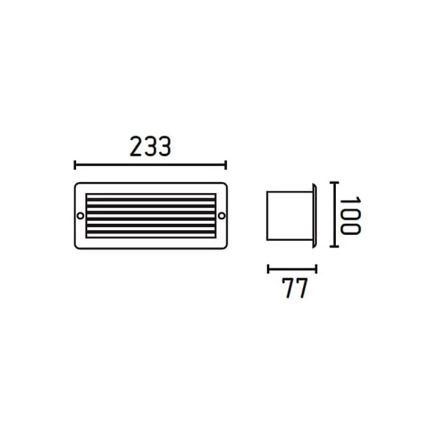 FARO 71480 - Outdoor wall light ESCA 1xE27/40W/100-240V IP44
